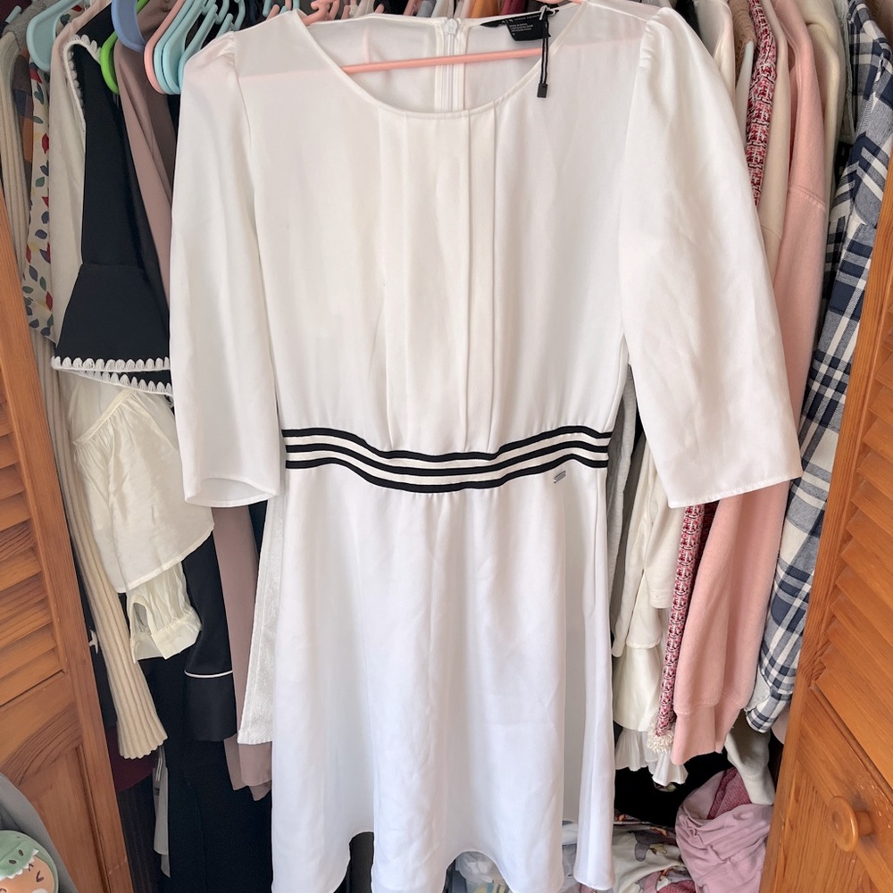 Armani exchange white dress
